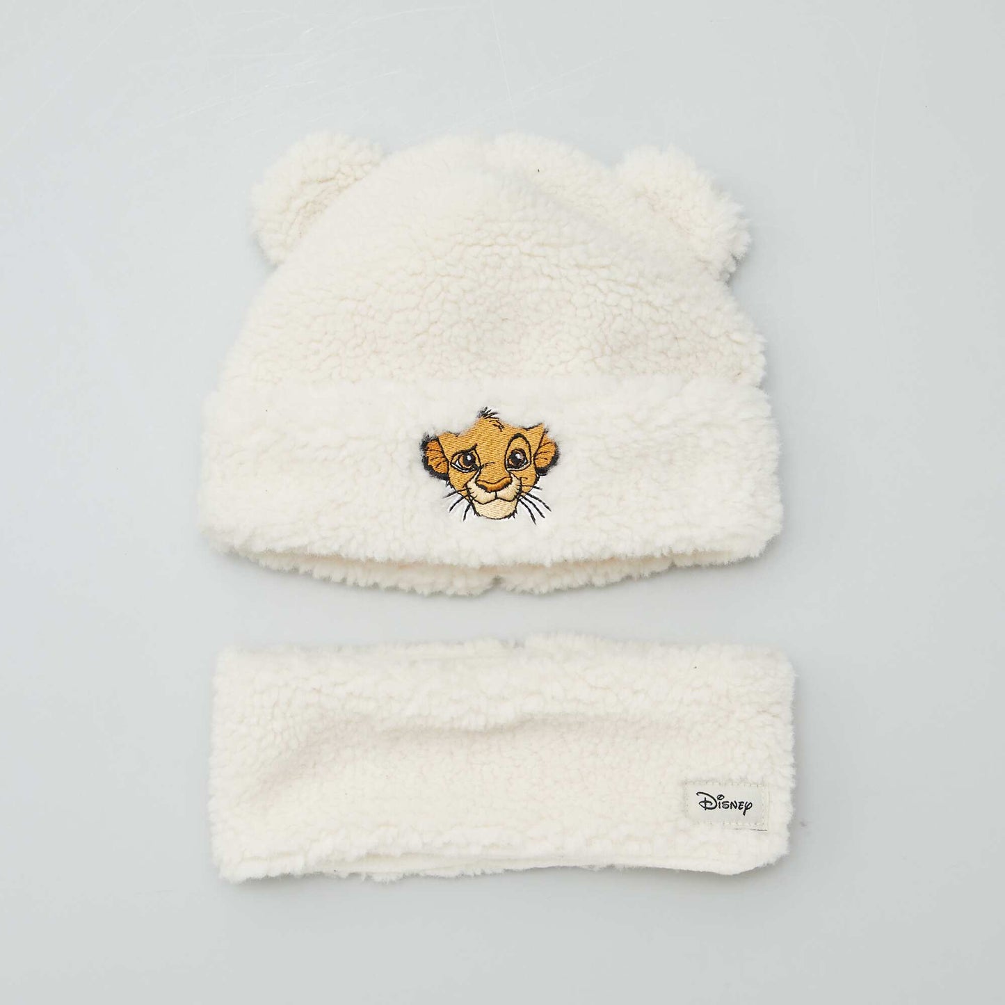 'Disney' 'Simba' beanie + snood set BEIGE