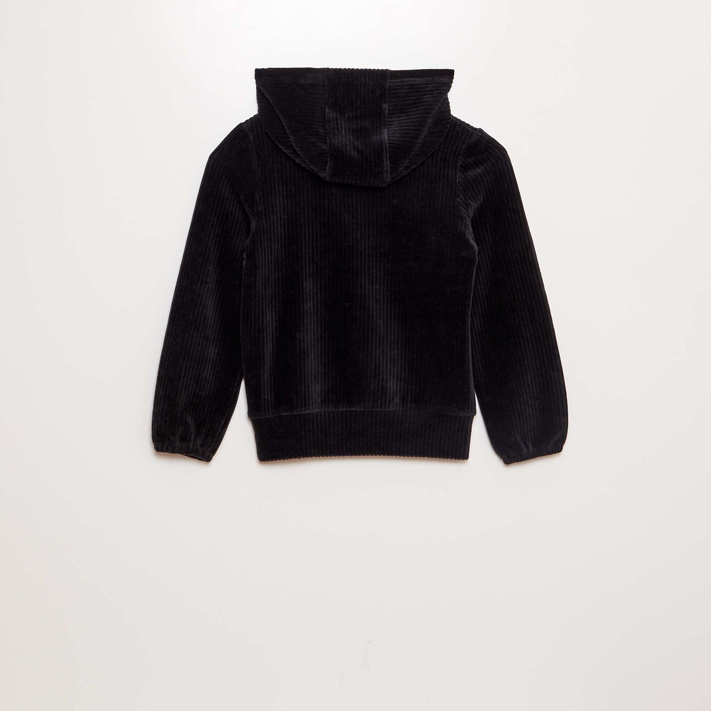 Corduroy hoodie black