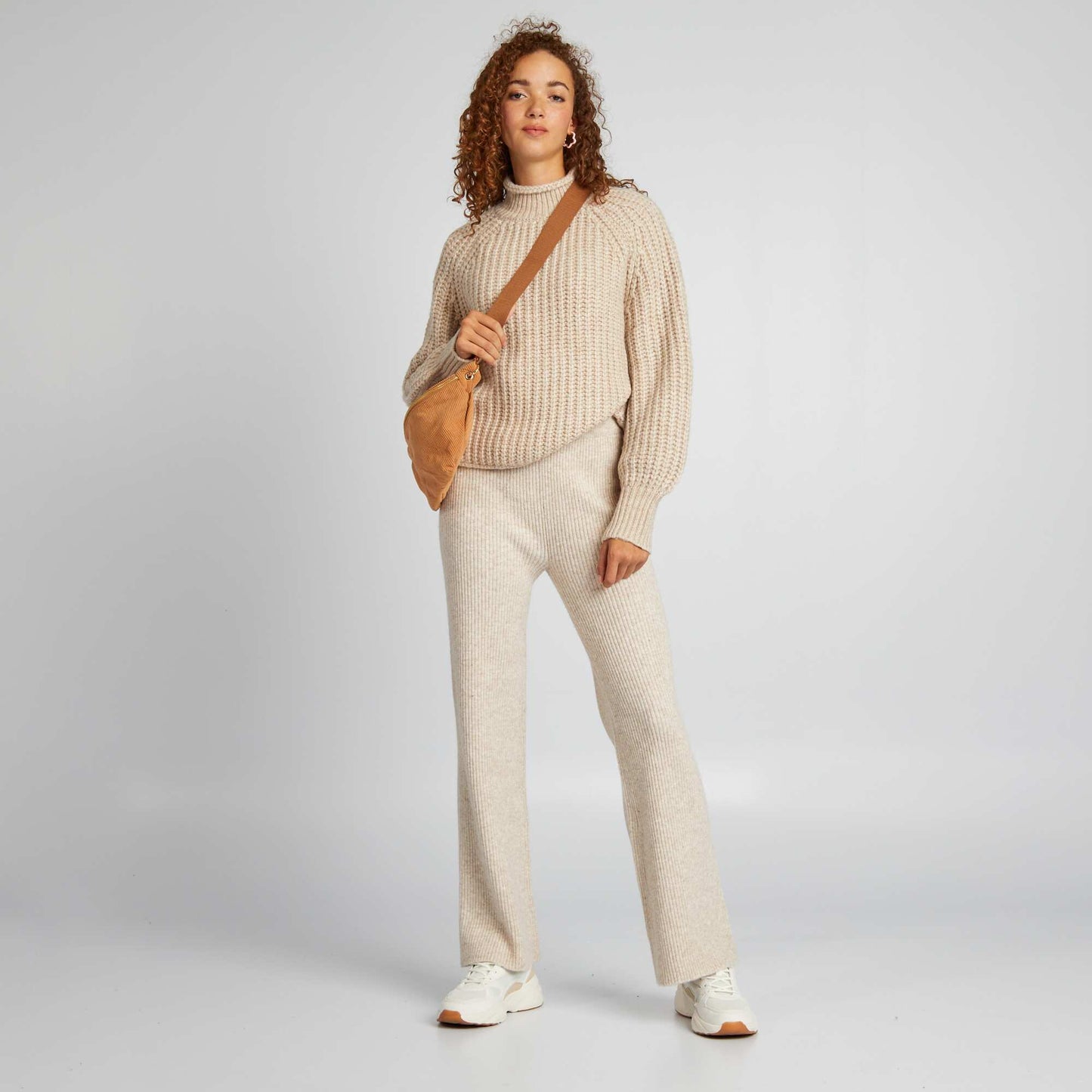 High-neck jumper BEIGE