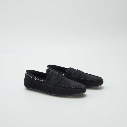 Loafer deck shoes BLACK