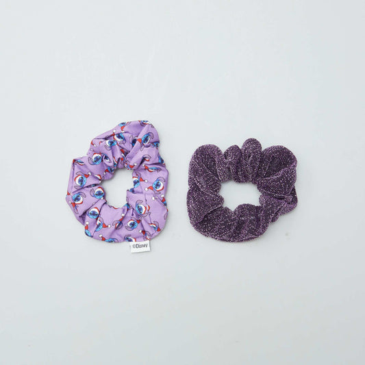 Christmas Stitch scrunchies - Pack of 2 PURPLE