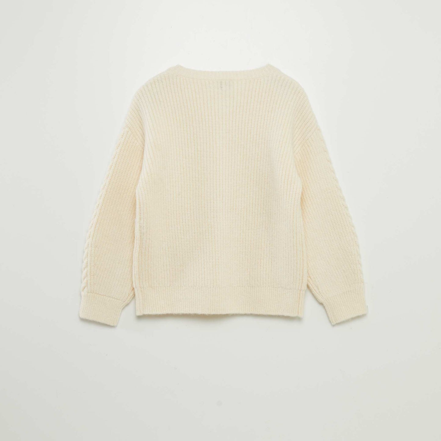 Chunky knit cardigan BEIGE