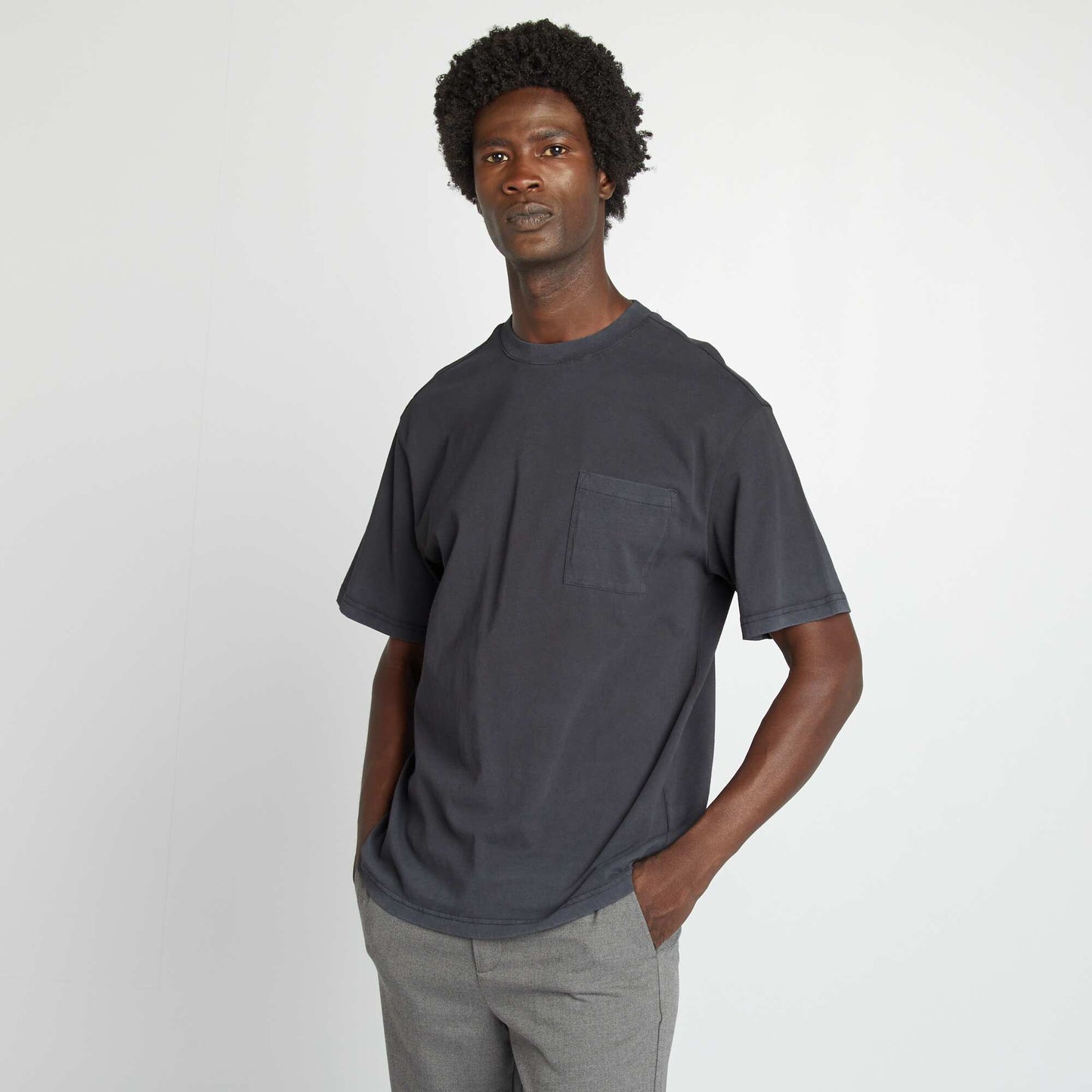 Loose-fit T-shirt BLACK