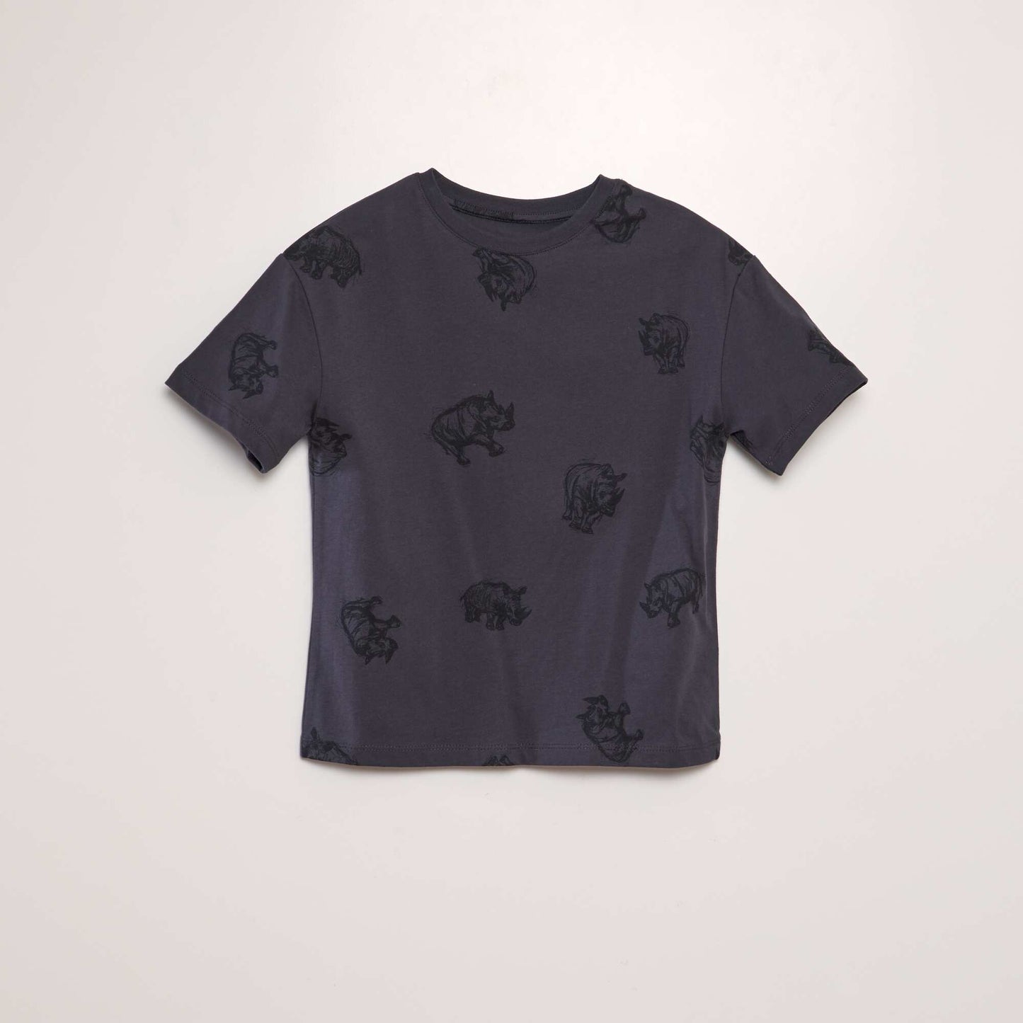 Roomy short-sleeved T-shirt BLACK