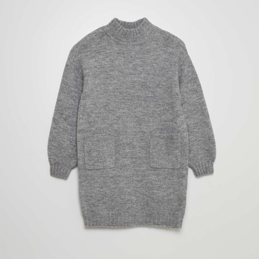 Knit jumper dress GREY