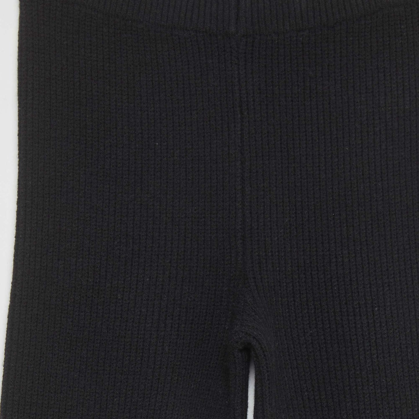 Knit flared trousers black