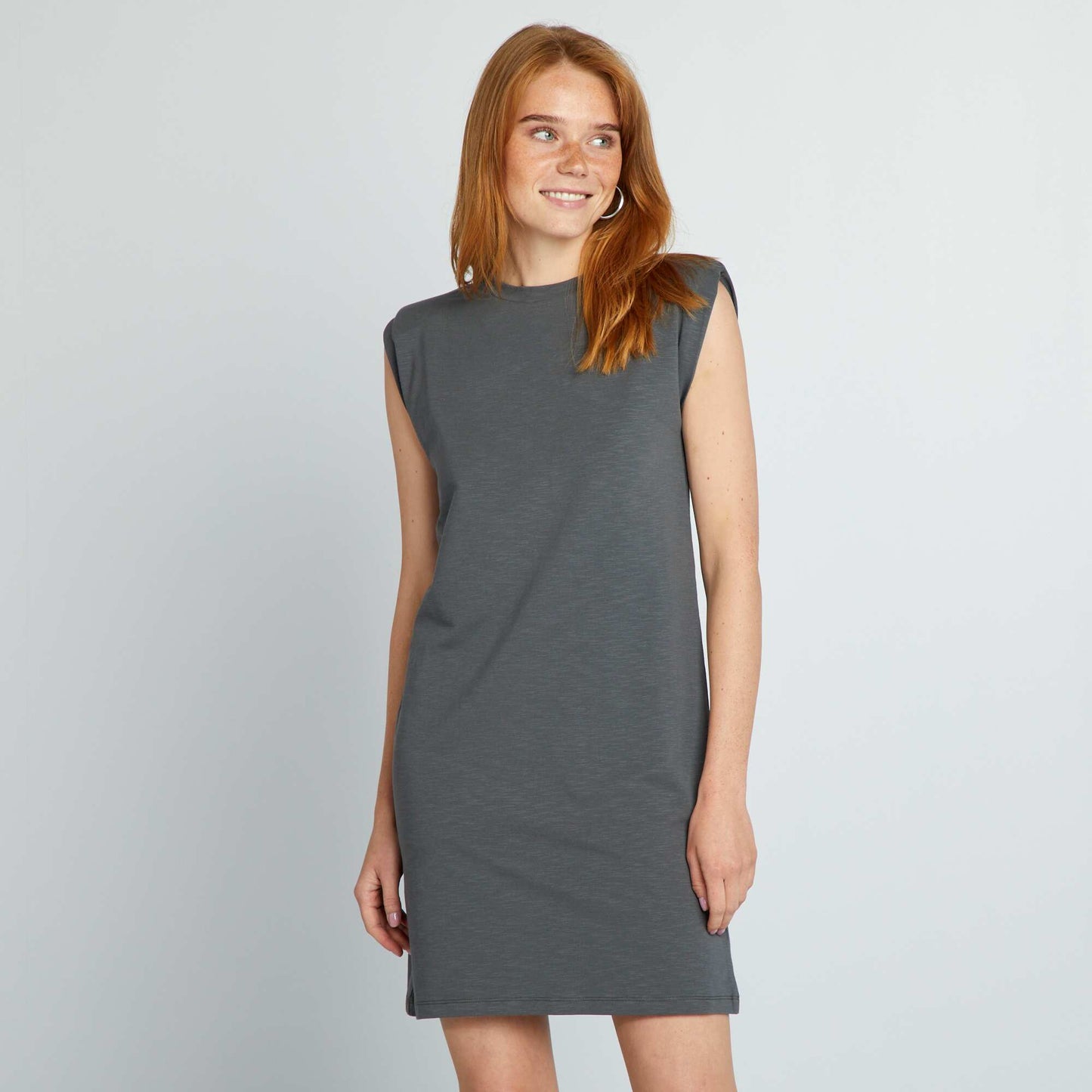 Short T-shirt dress GREY