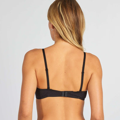 حمالة صدر مثلثة غير مبطنة أسود