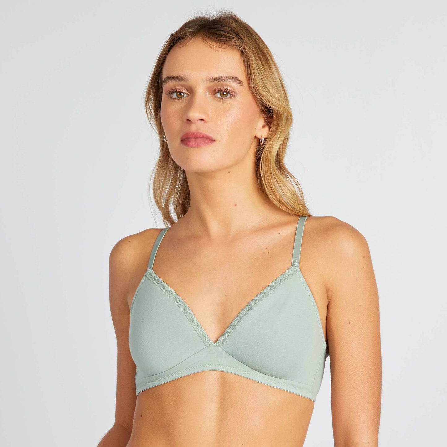 Non-padded triangle bra GREEN