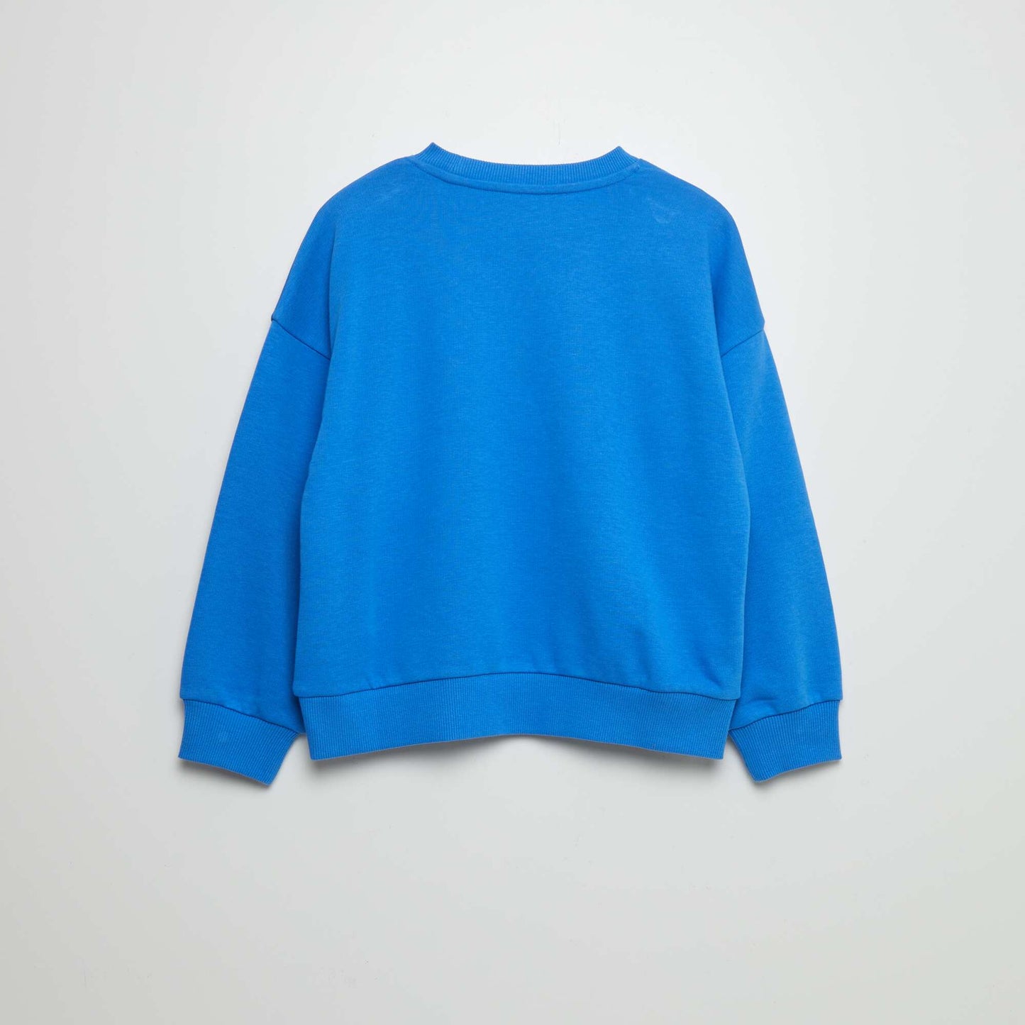 Round neck sweatshirt with lettering BLUE