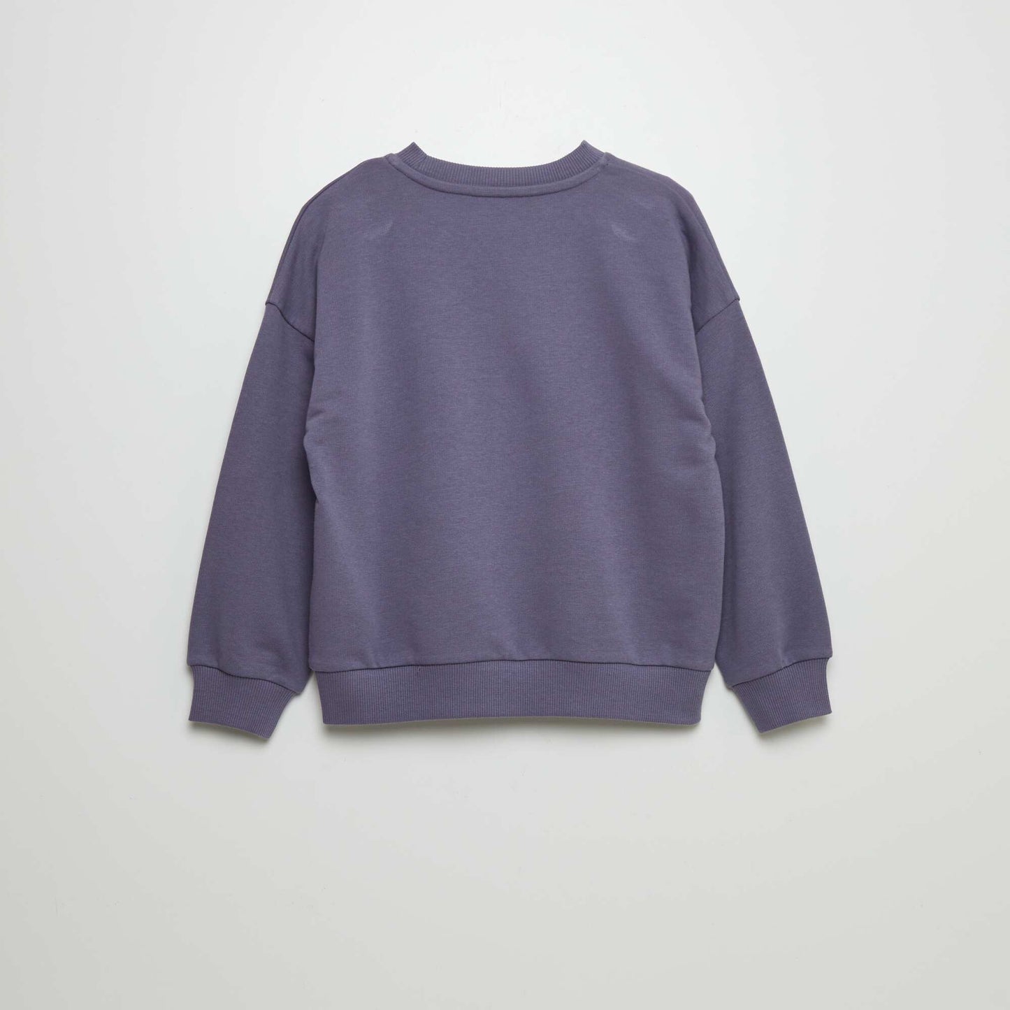 Round neck sweatshirt with lettering PURPLE