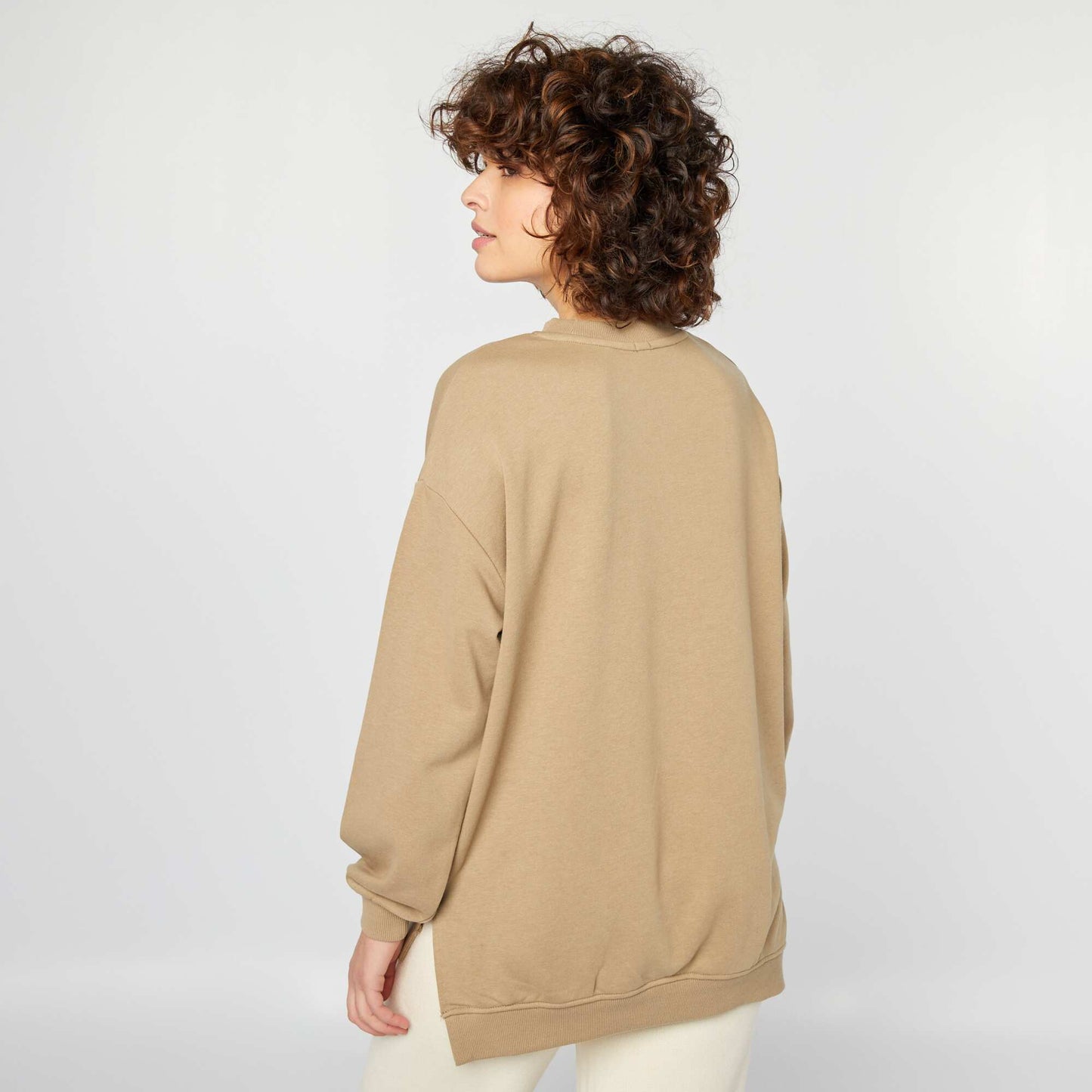 Long lightweight sweatshirt KHAKI