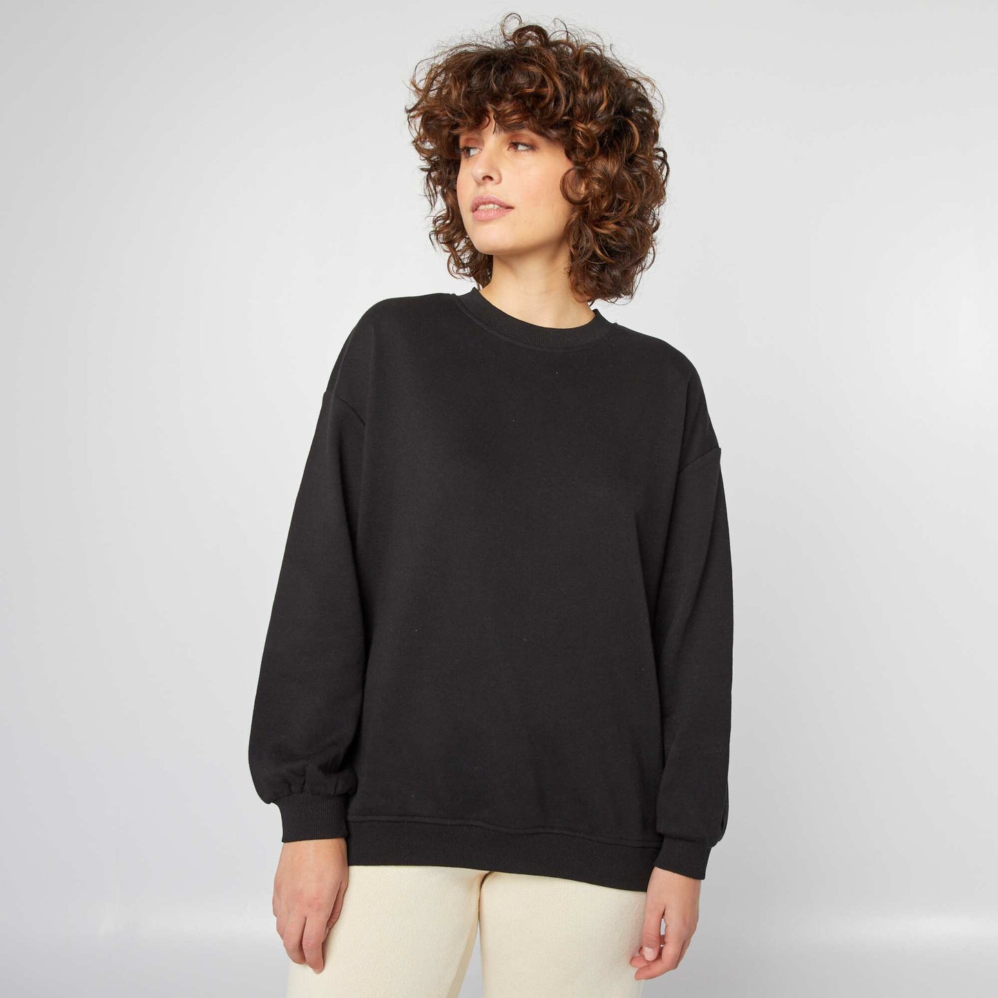 Long lightweight sweatshirt BLACK