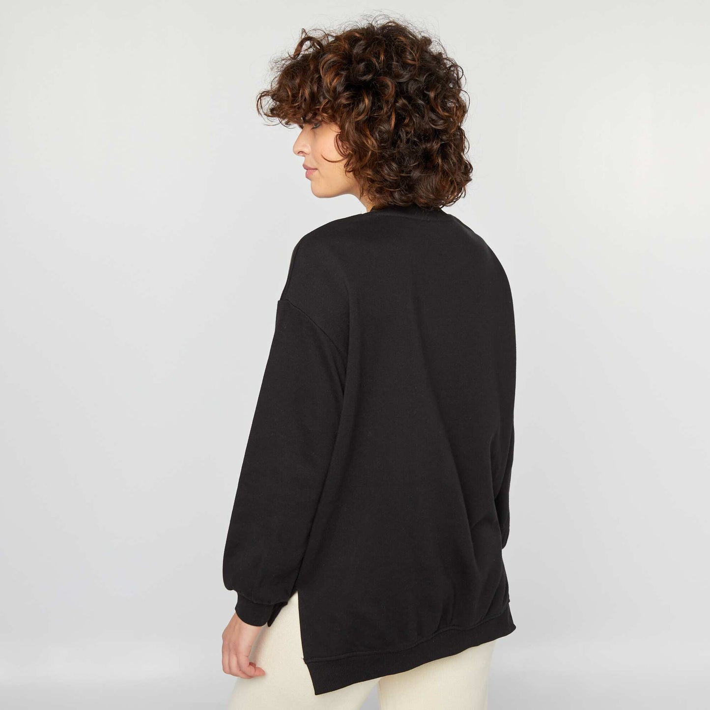 Long lightweight sweatshirt BLACK