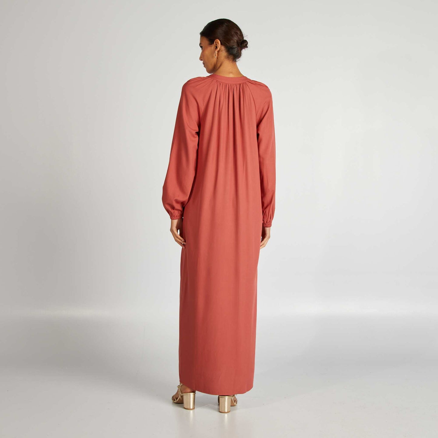 Plain long dress RED