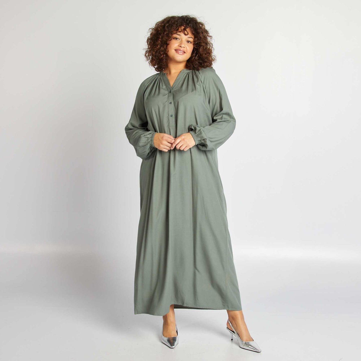 Long shirt dress GREEN