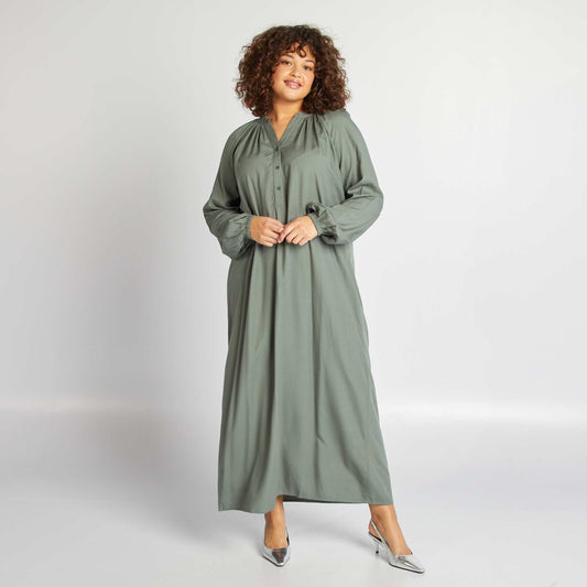 Long shirt dress GREEN