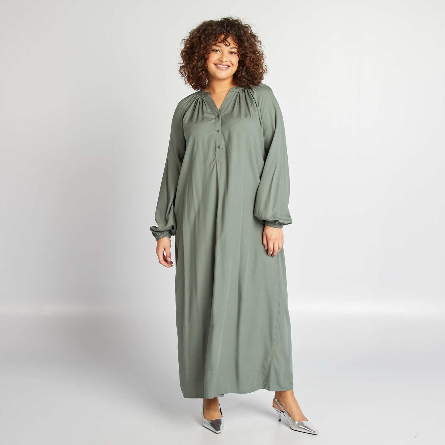 Long shirt dress GREEN