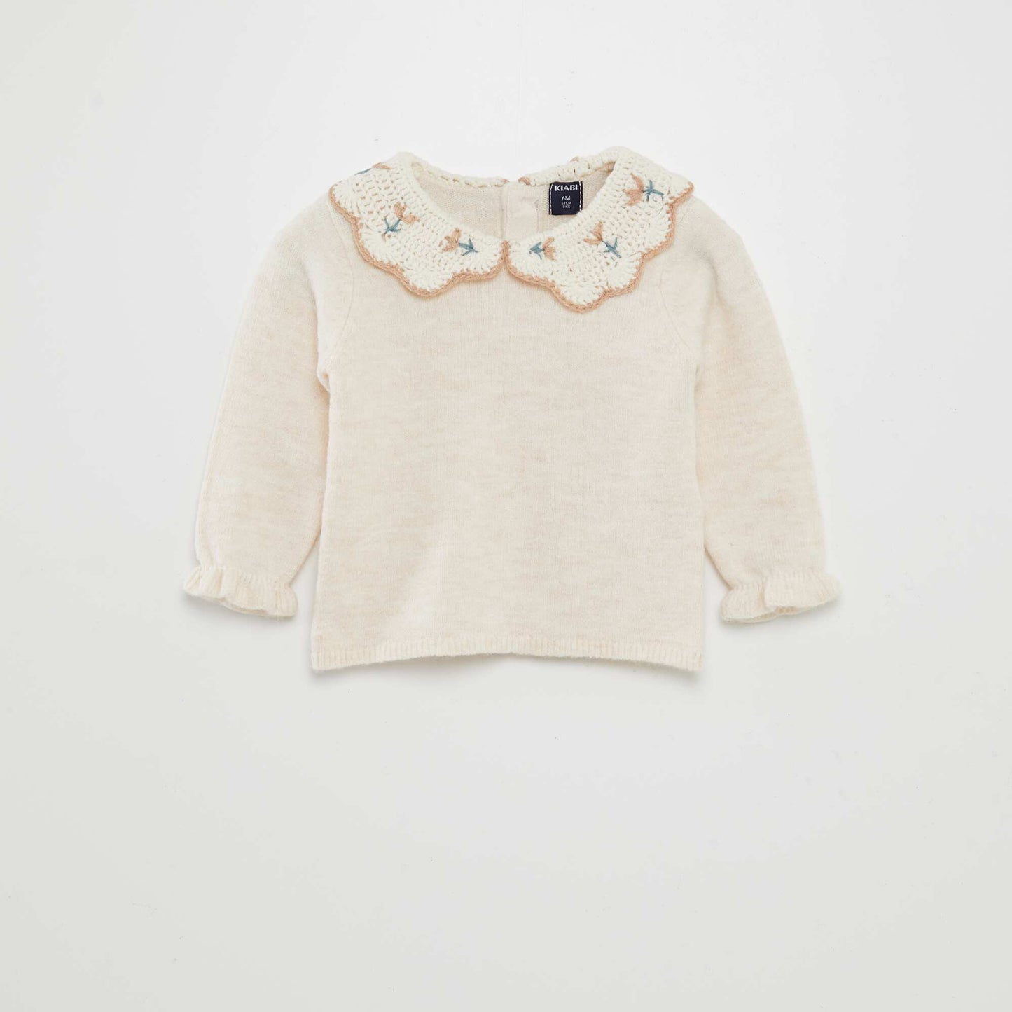 Jumper with Peter Pan collar BEIGE