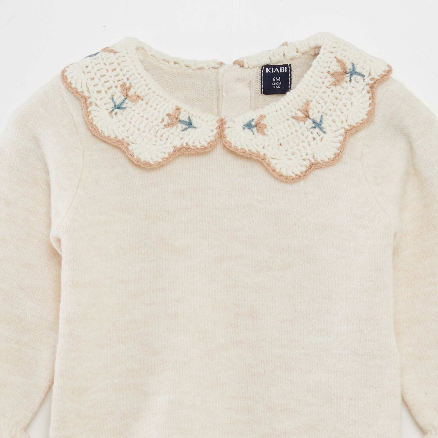 Jumper with Peter Pan collar BEIGE