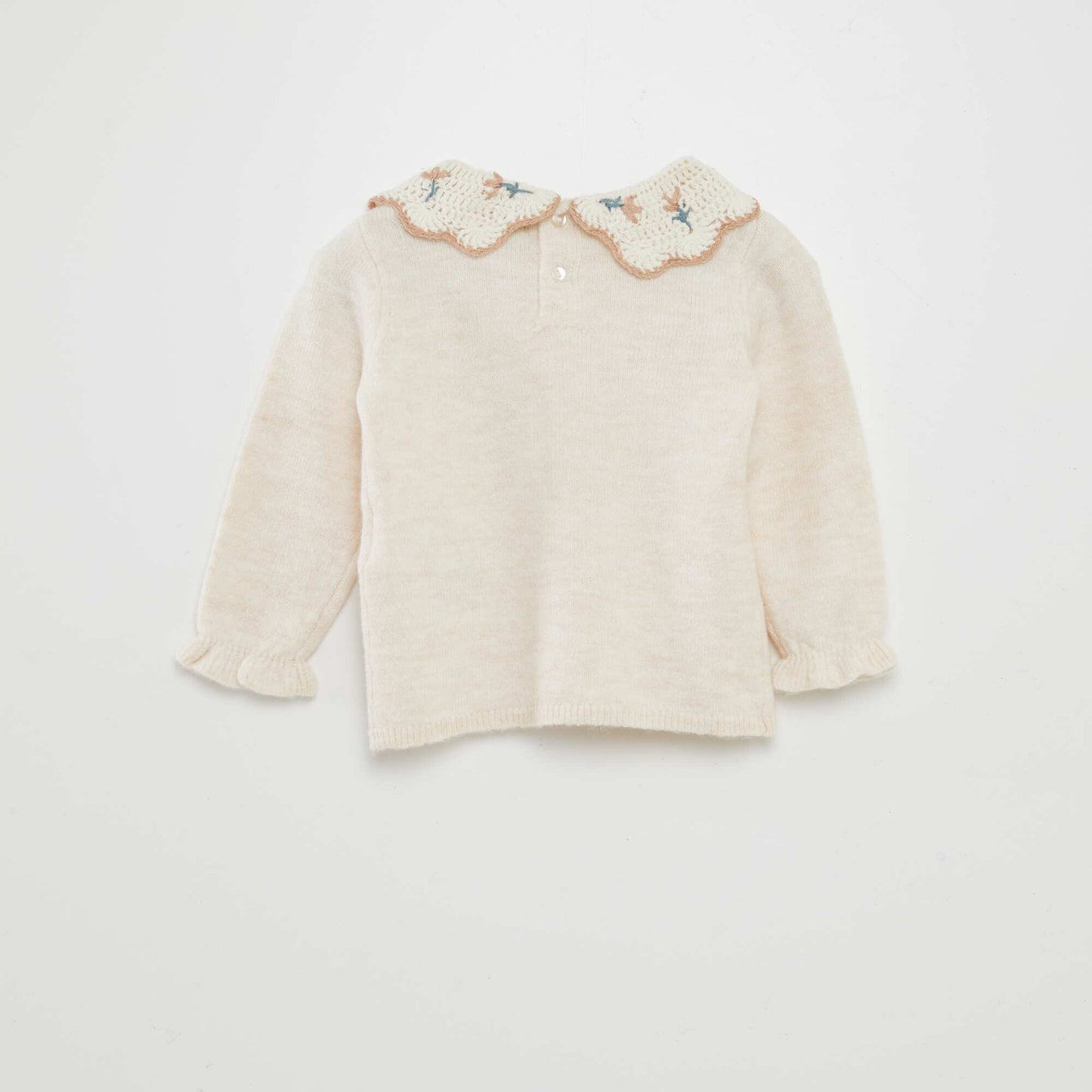 Jumper with Peter Pan collar BEIGE