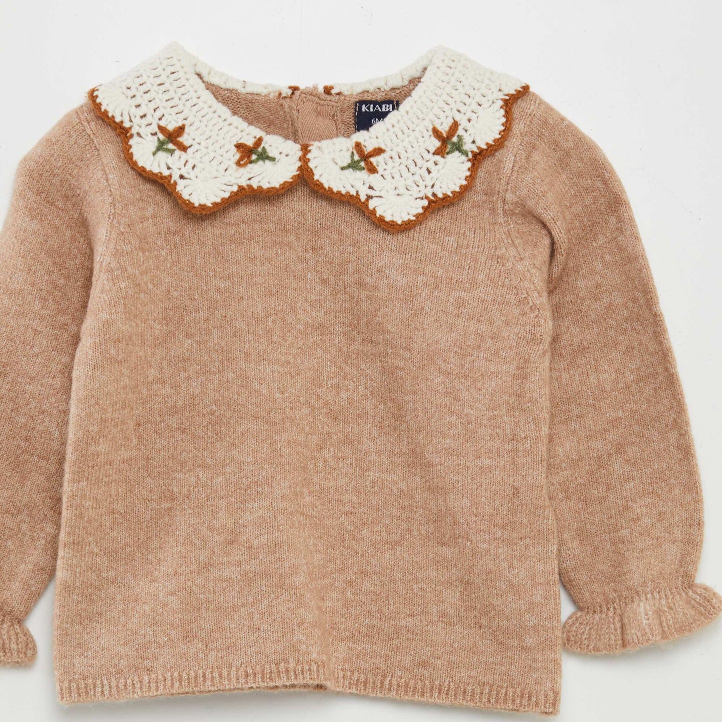 Jumper with Peter Pan collar BEIGE