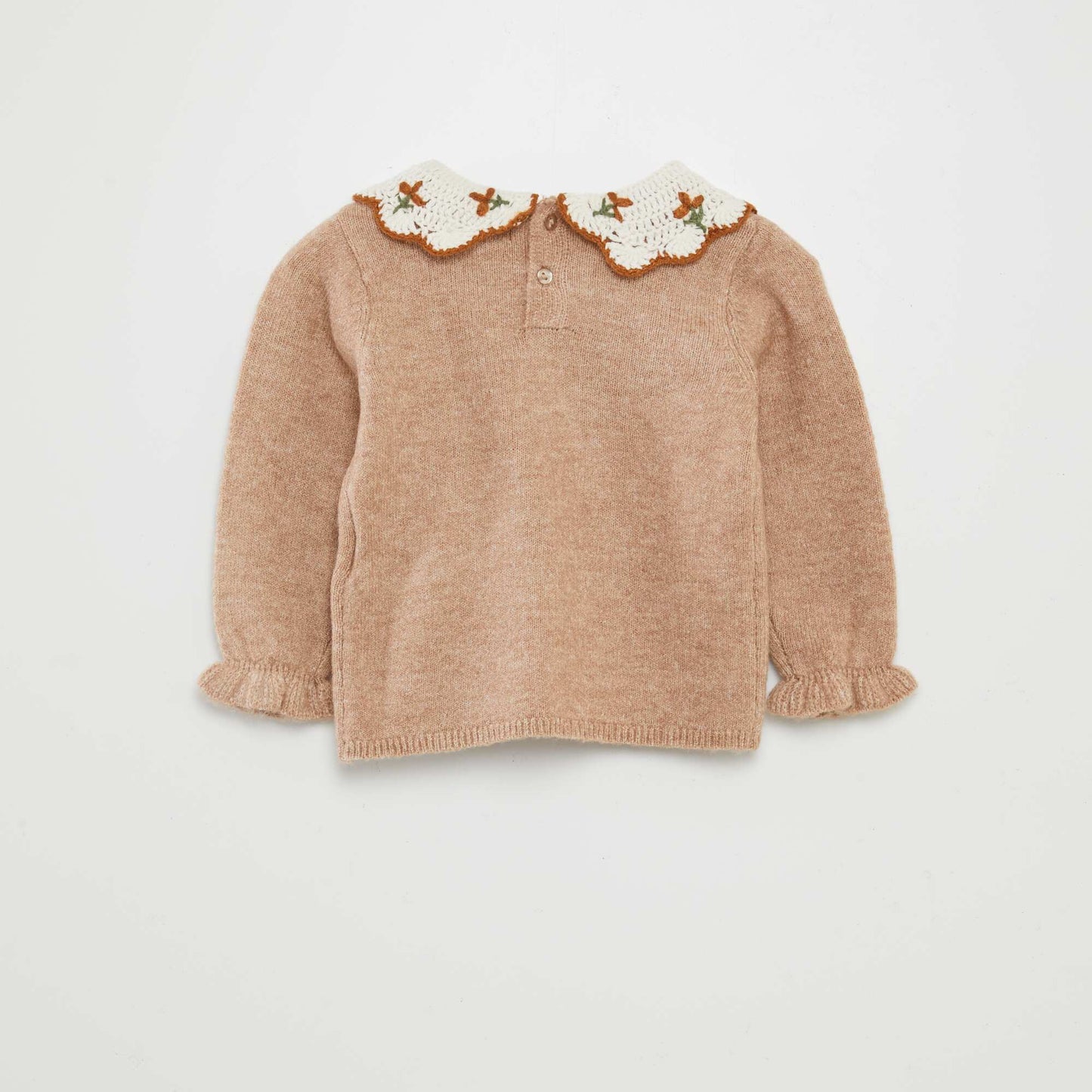 Jumper with Peter Pan collar BEIGE