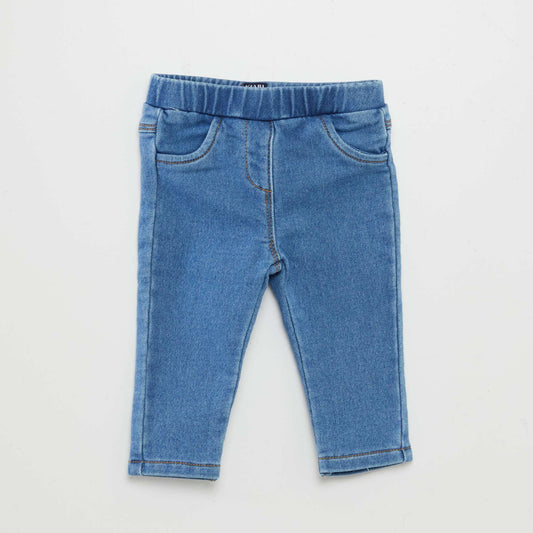 Stretch denim jeggings BLUE