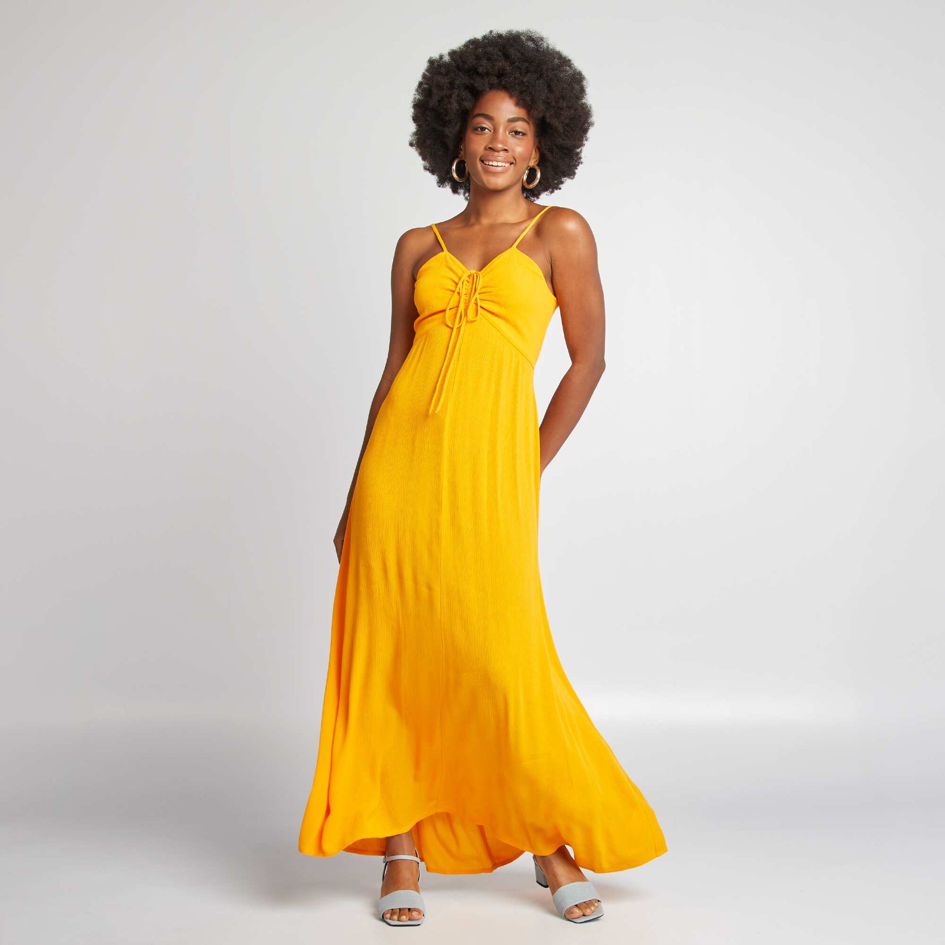 Long floral dress YELLOW