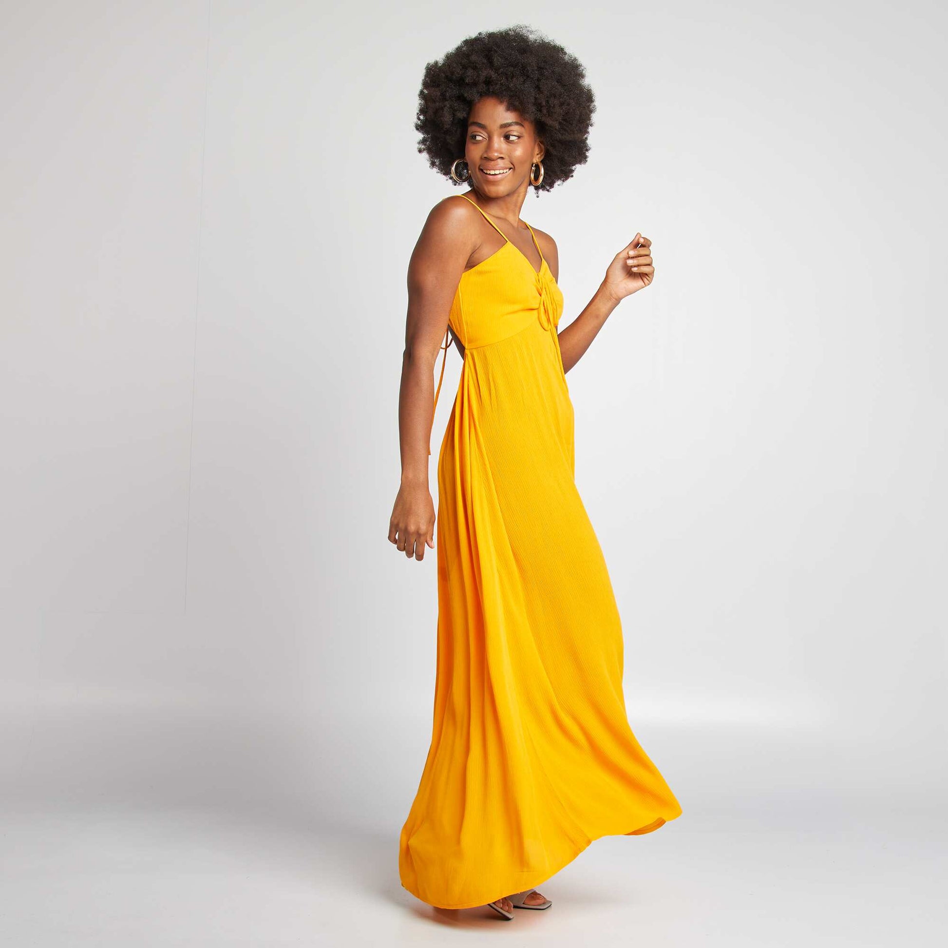 Long floral dress YELLOW
