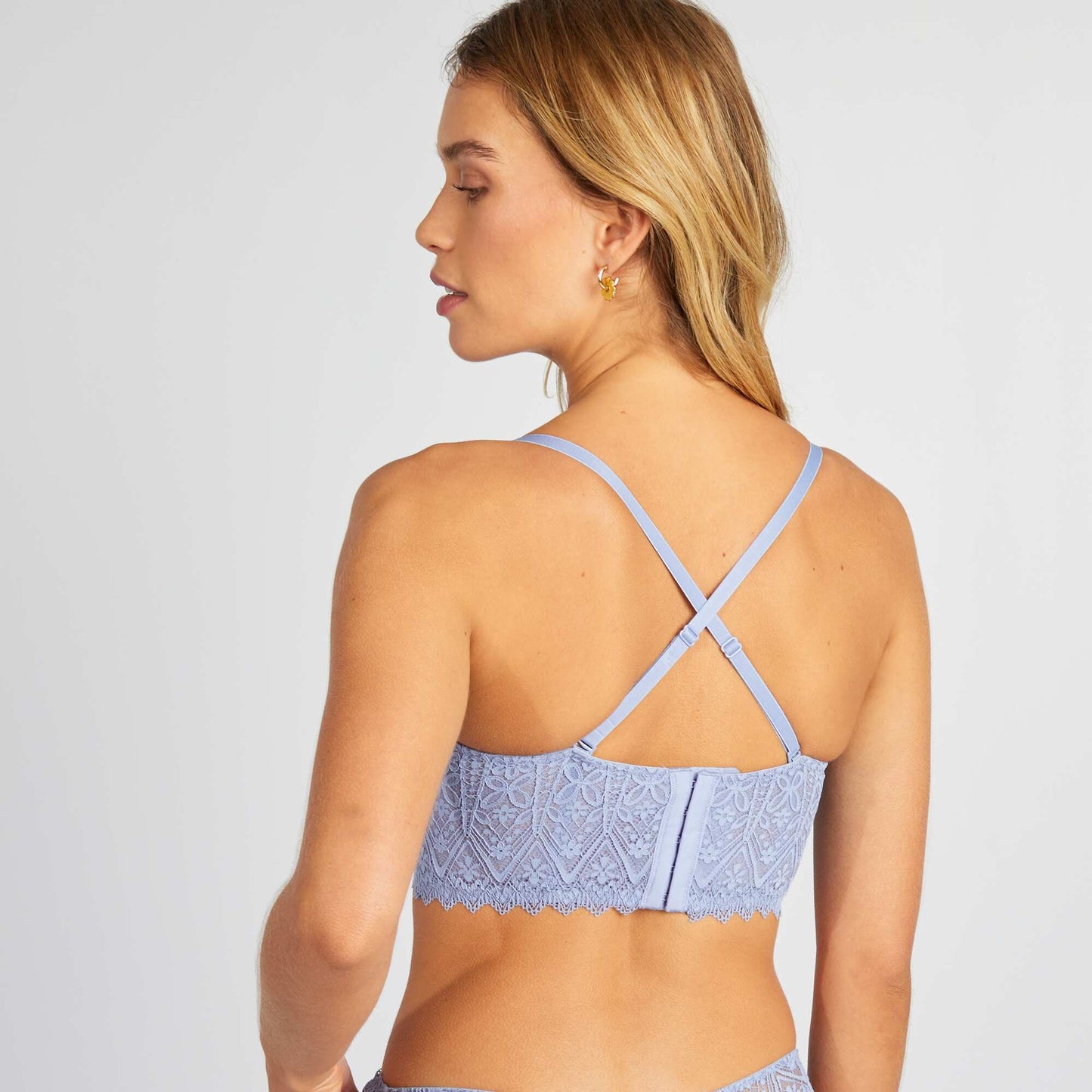 Lace bustier bra BLUE