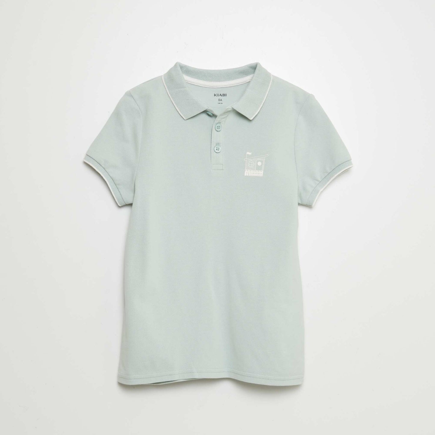 Cotton piqué polo shirt WHITE