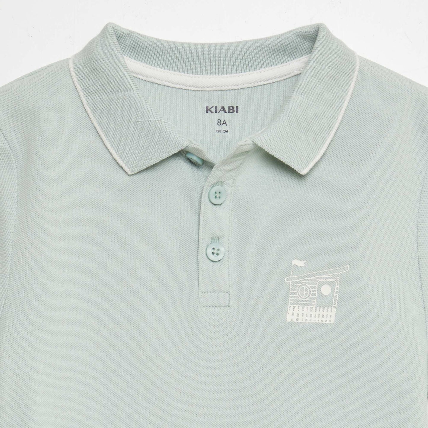 Cotton piqué polo shirt WHITE