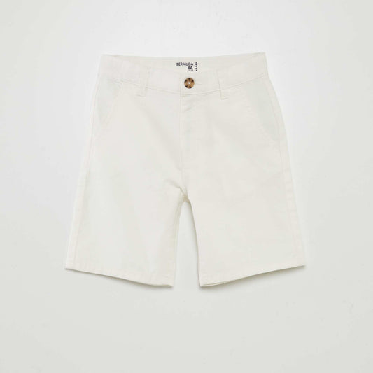 Chino Bermuda shorts WHITE