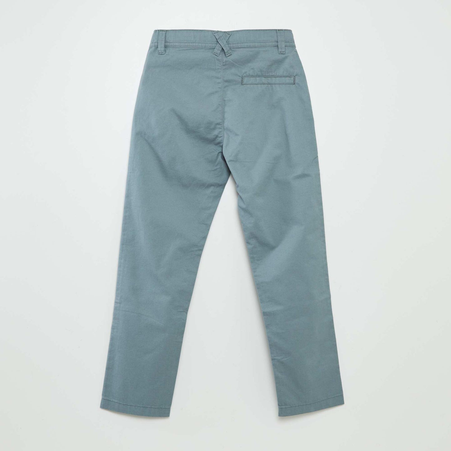 Plain straight-leg chinos BLUE