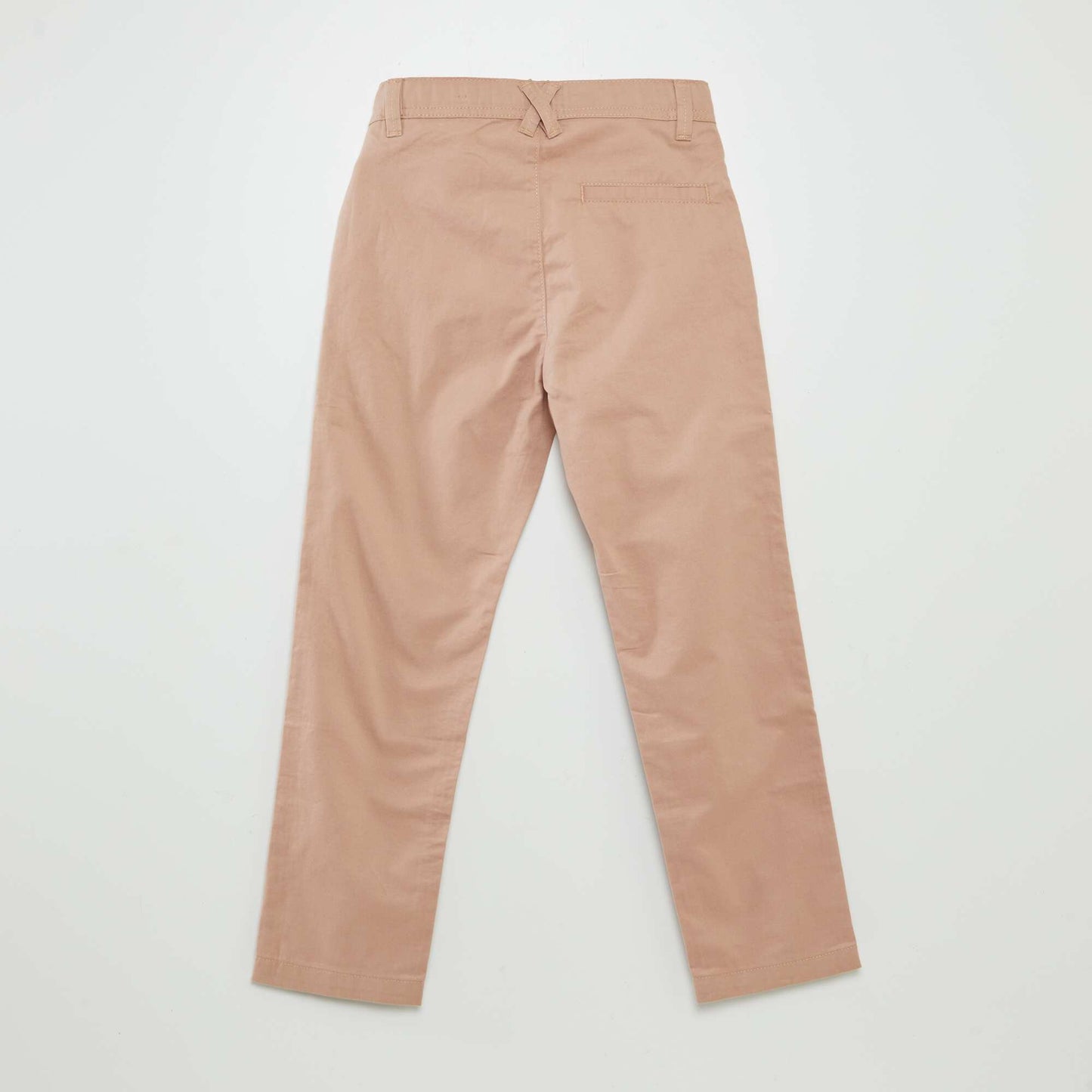 Plain straight-leg chinos BEIGE