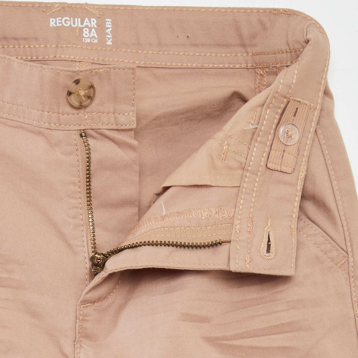 Plain straight-leg chinos BEIGE