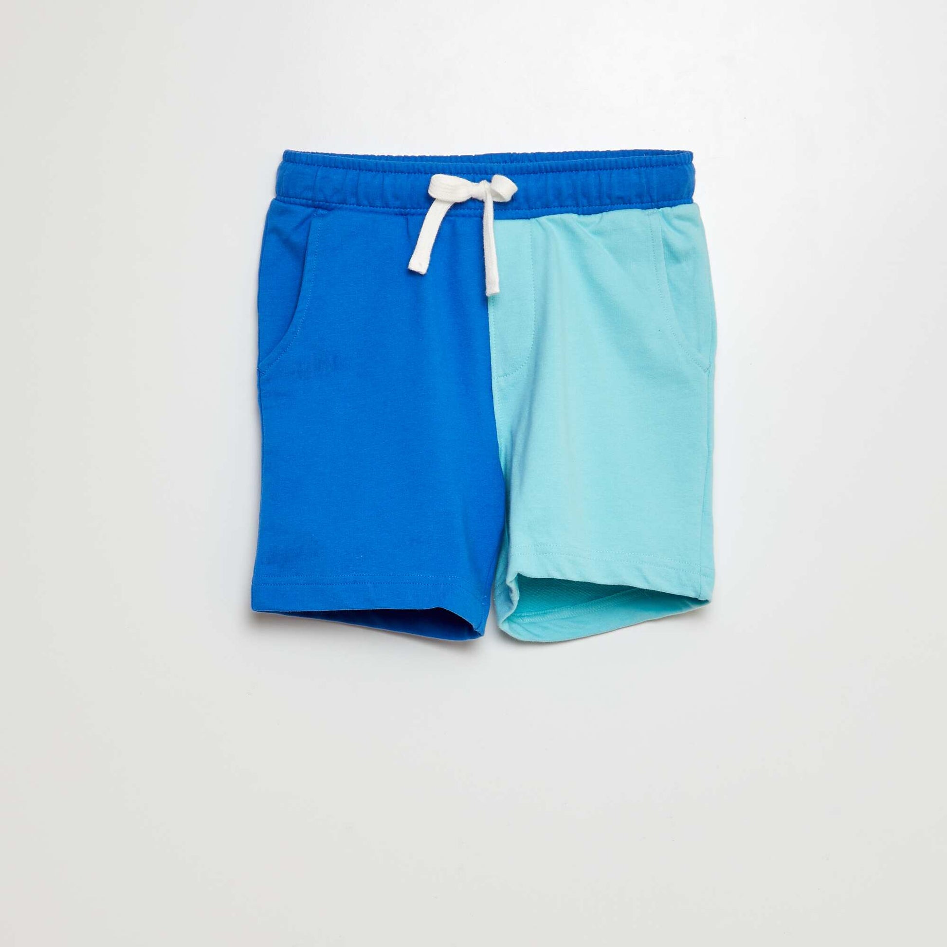 Lightweight French terry Bermuda shorts BLUE