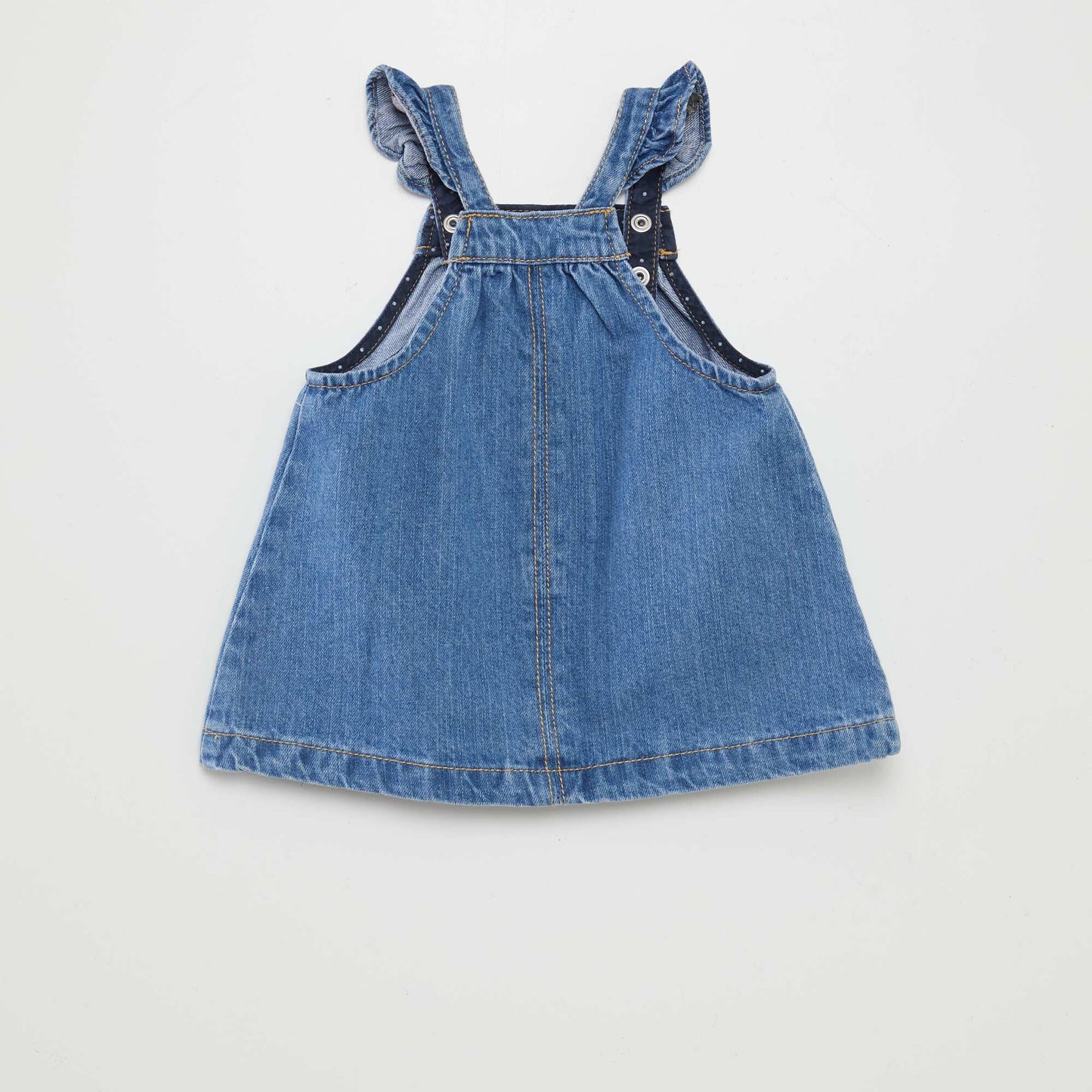 Denim dungaree dress BLUE