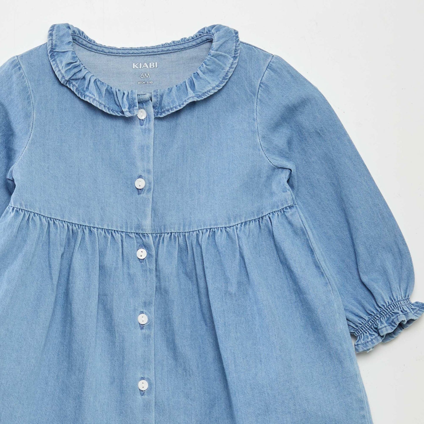 Long denim dress BLUE