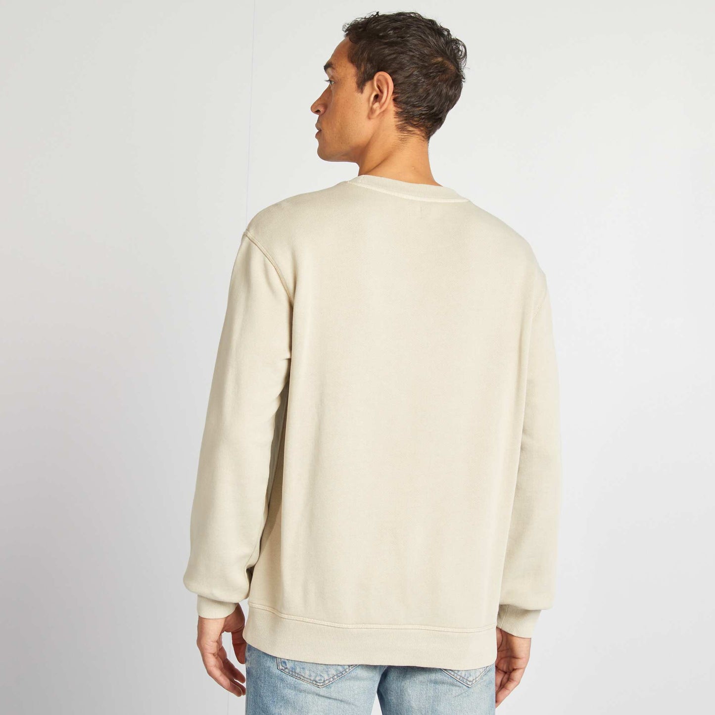 Fine-gauge knit sweater GREY