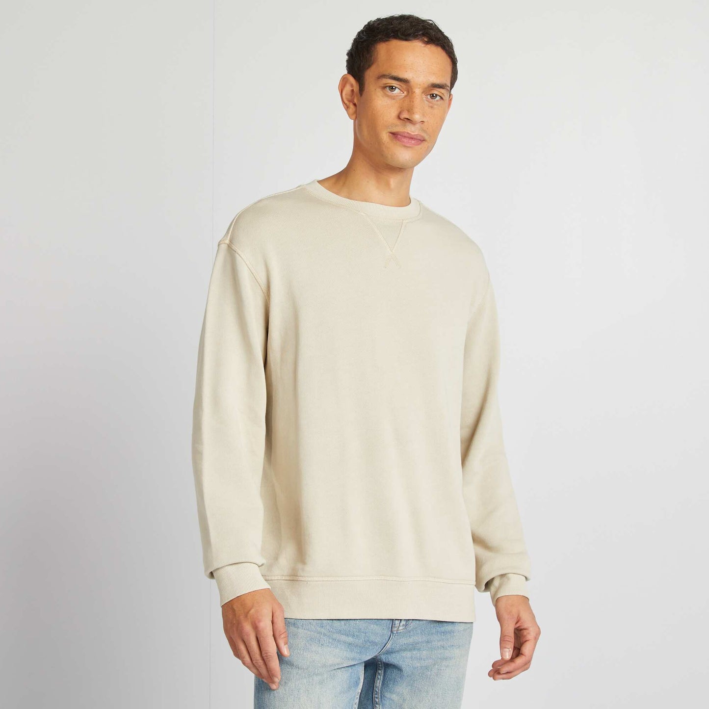 Fine-gauge knit sweater GREY