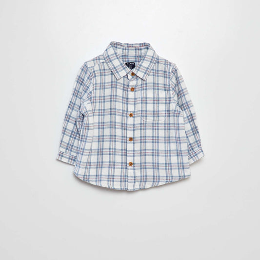 Flannel shirt WHITE