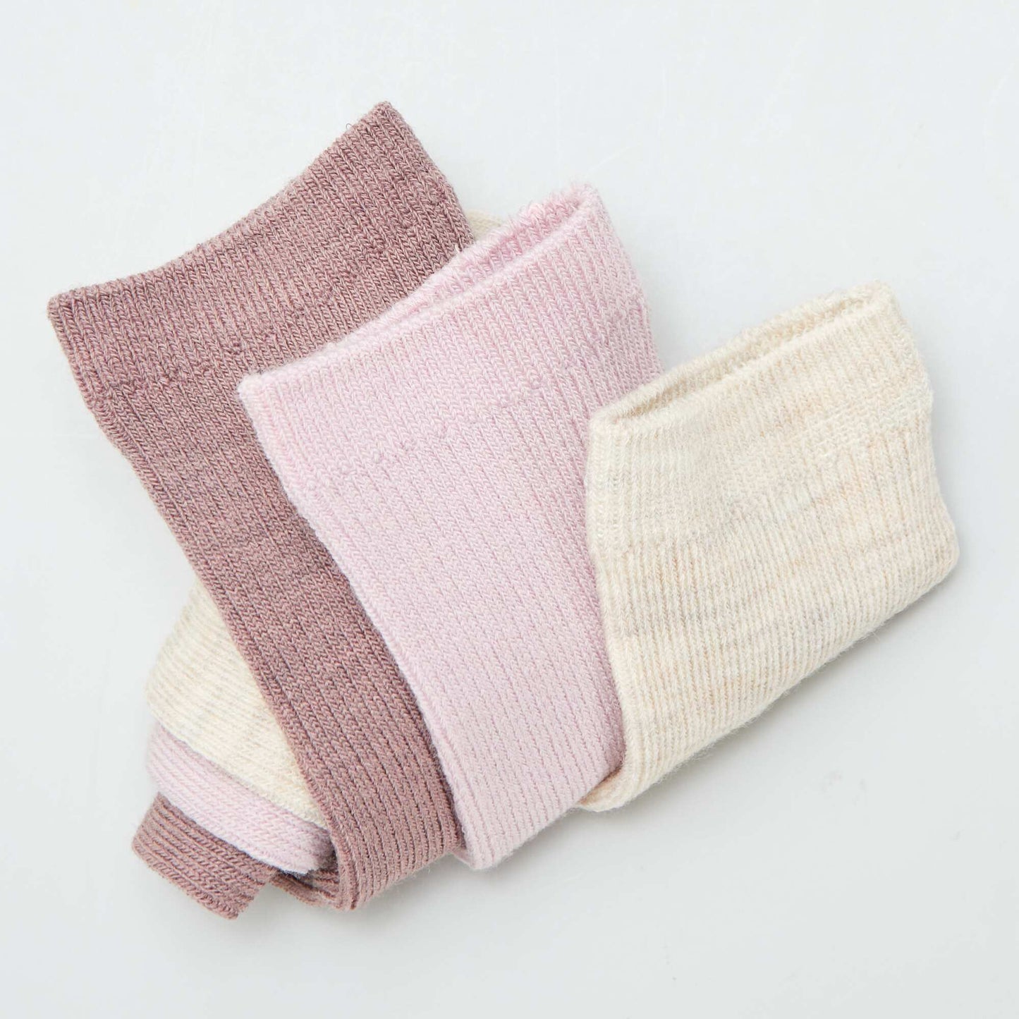 Pack of 3 pairs of warm socks BEIGE