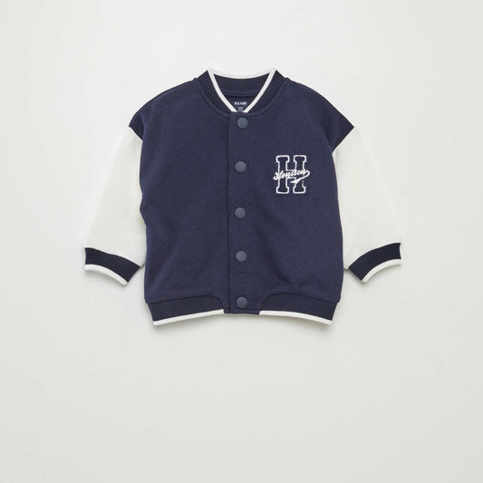 US varsity-style jacket BLUE