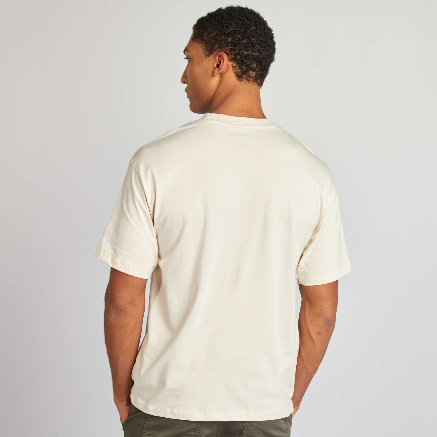 Plain T-shirt with breast pocket WHITE