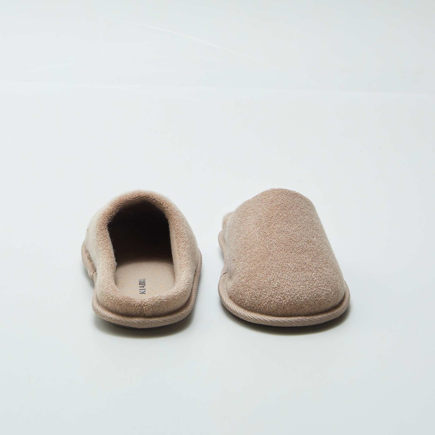 Bouclé knit mule slippers BEIGE