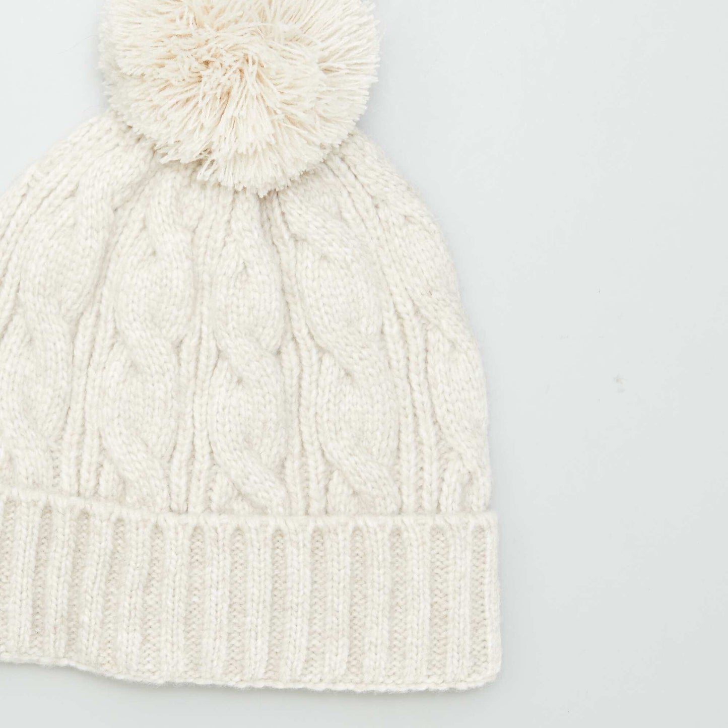 Cable-knit beanie BEIGE