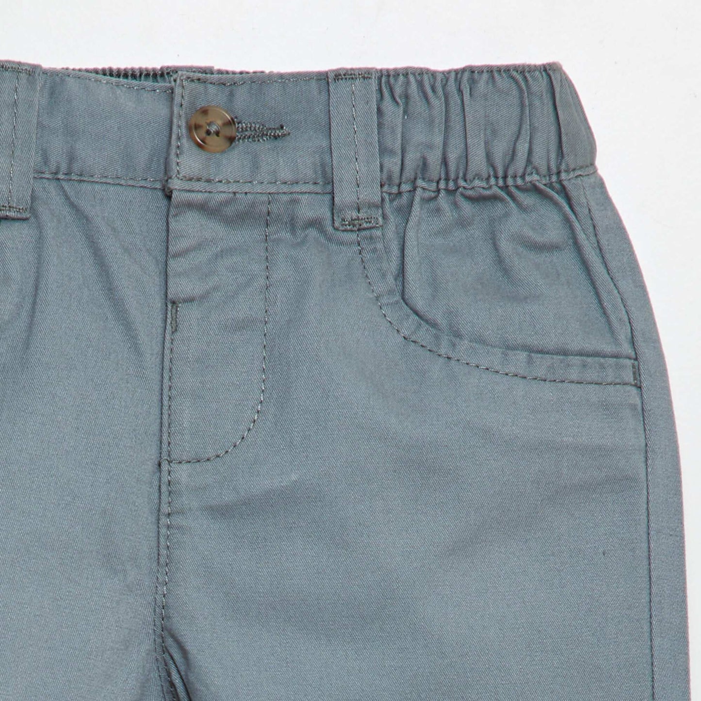 Straight-cut twill shorts BLUE