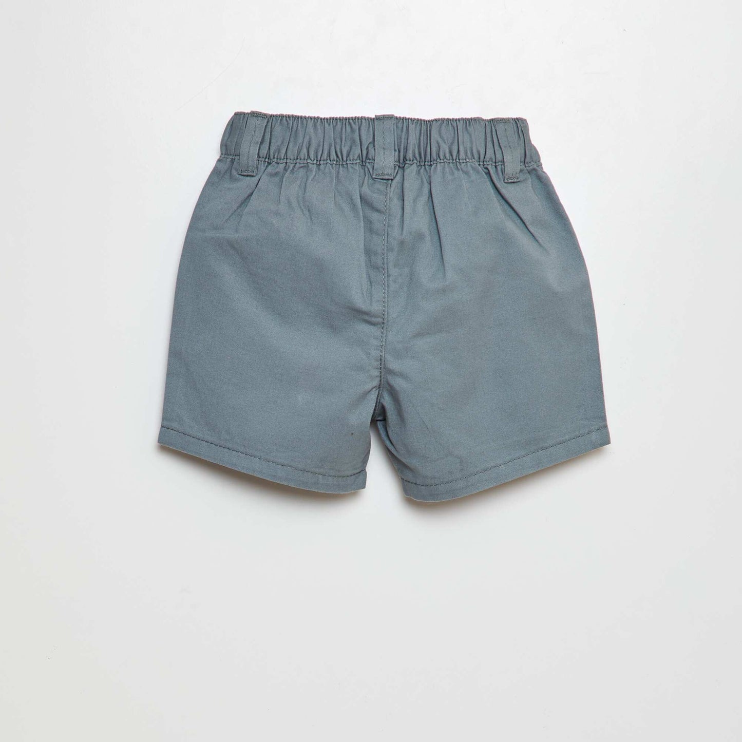 Straight-cut twill shorts BLUE